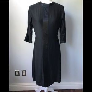 Vintage Pauline Trigere Black Silk Dress